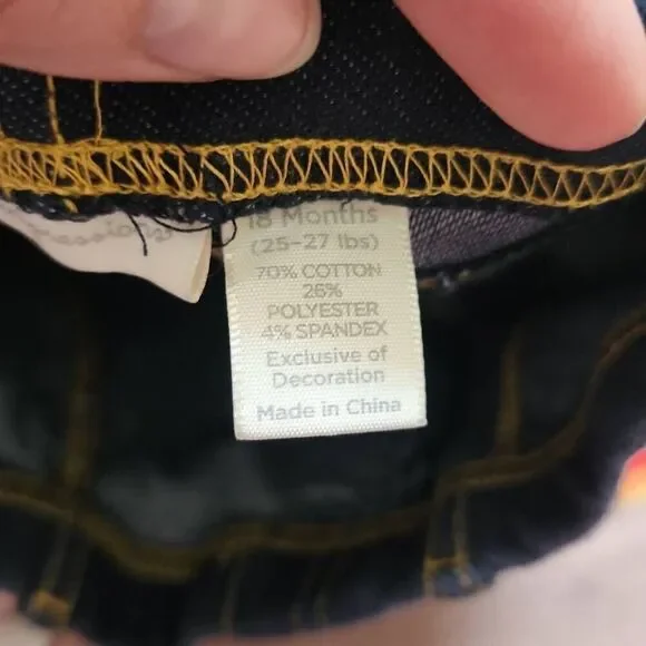 First Impressions Girls Stretchy Denim Leggings - Size 18 Months - Picture 4 of 4